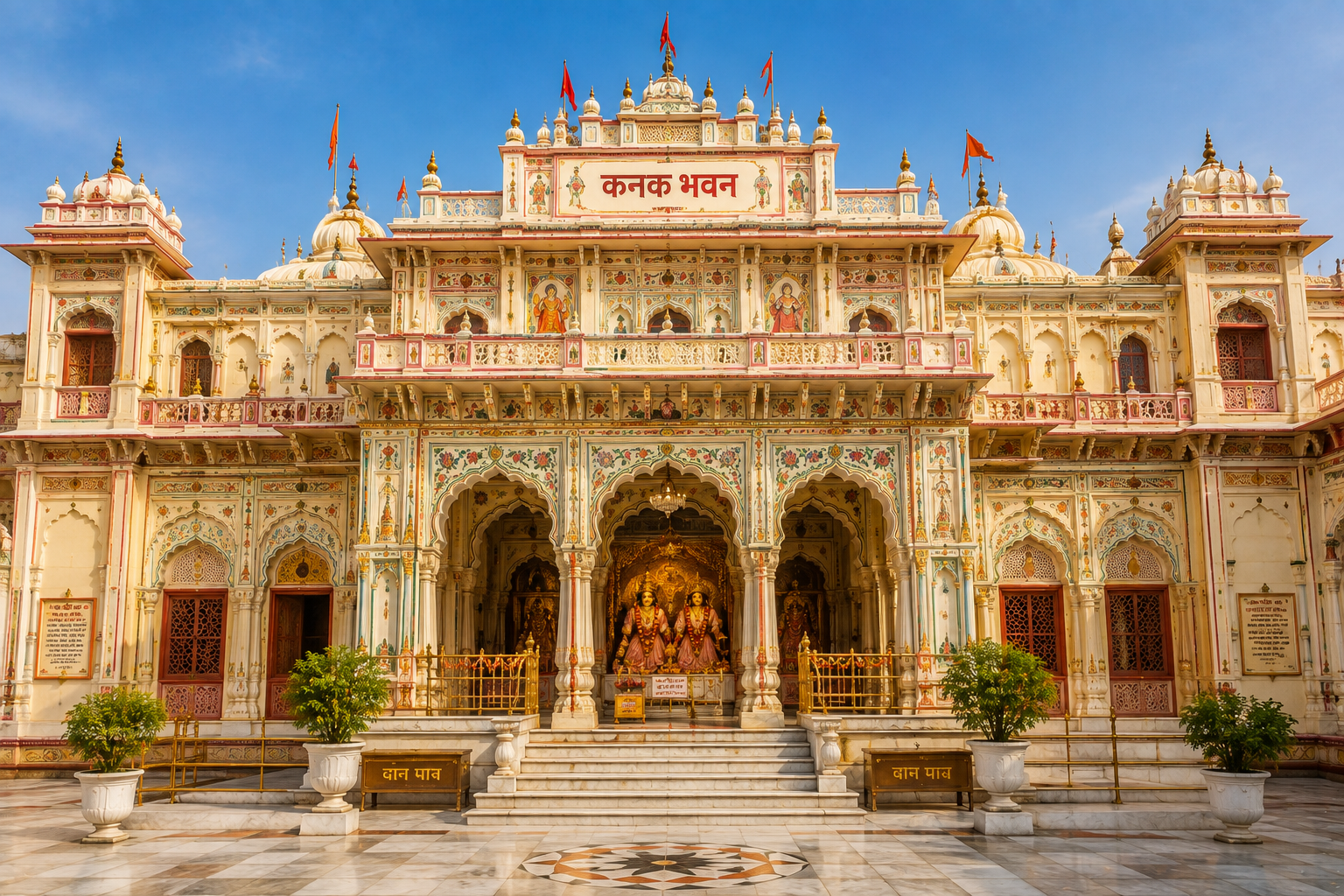 Kanak Bhawan golden temple of Sita and Ram in Ayodhya